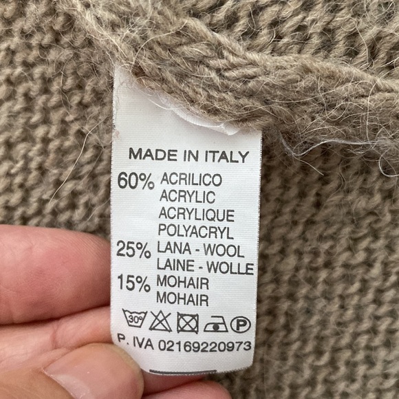 "Melanera" Wool Blend Sand Cardigan - Balletcore -  Size S - Picture 11 of 14